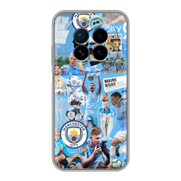 Силиконовый чехол на Honor Magic 8 с принтом Man City Манчестер Сити