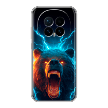 Силиконовый чехол на Honor Magic 8 с принтом Медведь