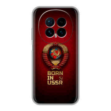 Силиконовый чехол на Honor Magic 8 с принтом Флаг Герб СССР