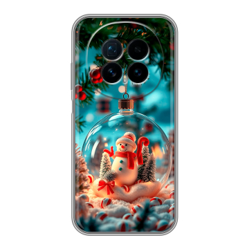 Силиконовый чехол на Honor Magic 8 с принтом Новый год