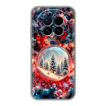 Силиконовый чехол на Honor Magic 8 с принтом Новый год