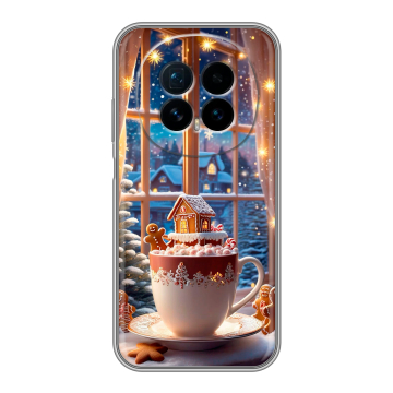Силиконовый чехол на Honor Magic 8 с принтом Новый год
