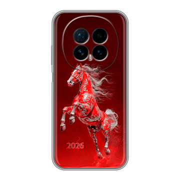 Силиконовый чехол на Honor Magic 8 с принтом Новый год