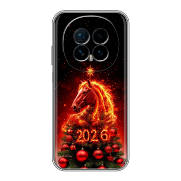 Силиконовый чехол на Honor Magic 8 с принтом Новый год