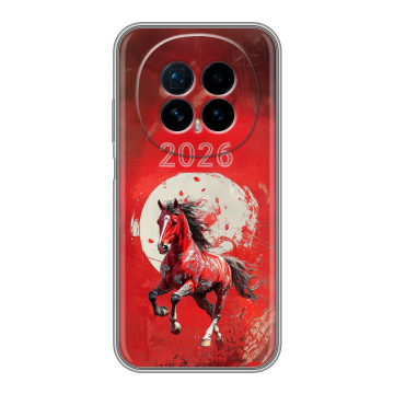 Силиконовый чехол на Honor Magic 8 с принтом Новый год