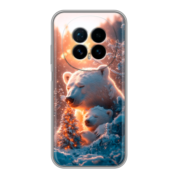 Силиконовый чехол на Honor Magic 8 с принтом Новый год