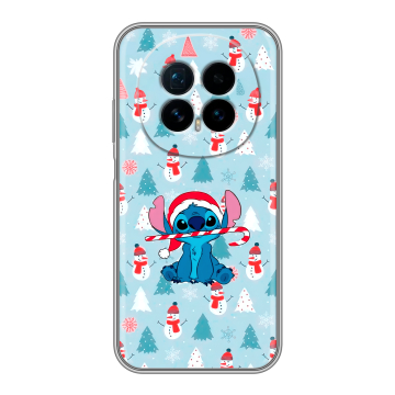 Силиконовый чехол на Honor Magic 8 с принтом Стич Новый год