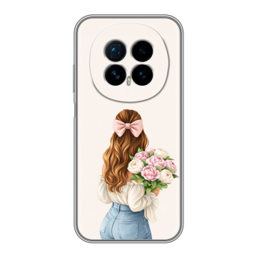 Силиконовый чехол на Honor Magic 8 с принтом женский