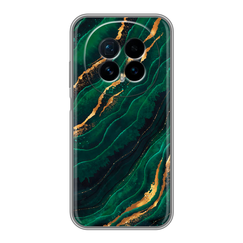 Силиконовый чехол на Honor Magic 8 с принтом Мрамор зеленое золото Силиконовый чехол на Honor Magic 8 с принтом Мрамор зеленое золото