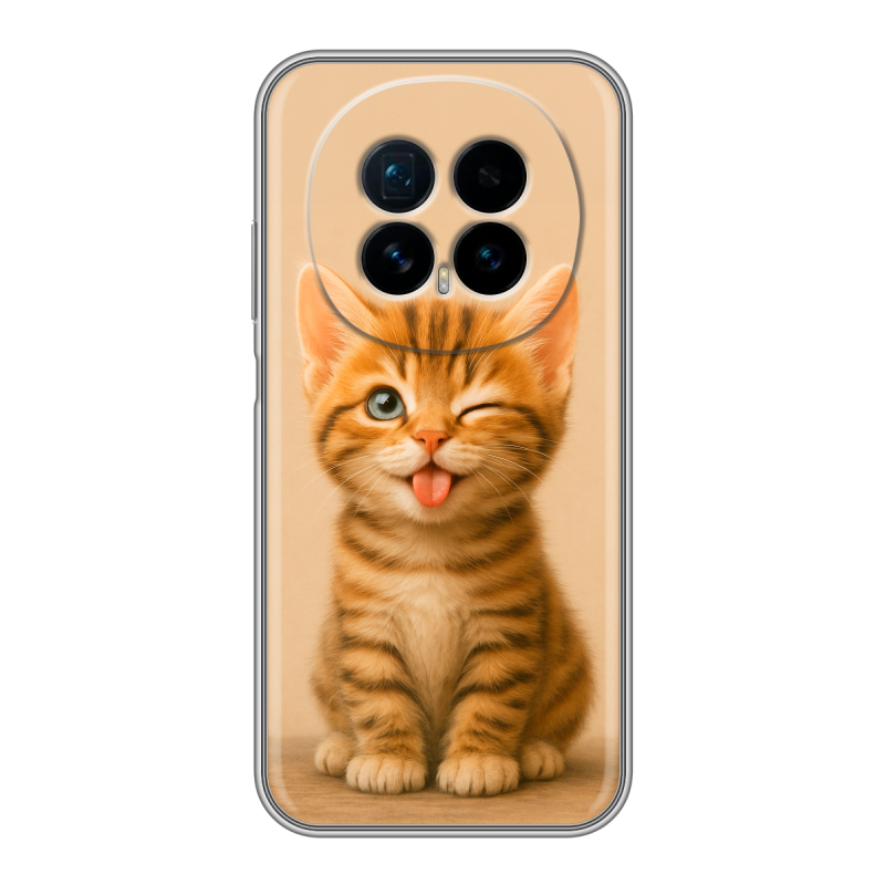 Силиконовый чехол на Honor Magic 8 с принтом котенок Силиконовый чехол на Honor Magic 8 с принтом котенок