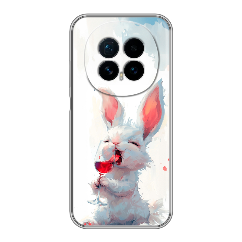 Силиконовый чехол на Honor Magic 8 с принтом кролик зайчик Силиконовый чехол на Honor Magic 8 с принтом кролик зайчик