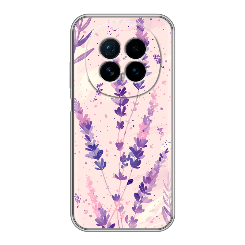 Силиконовый чехол на Honor Magic 8 с принтом цветы лаванда Силиконовый чехол на Honor Magic 8 с принтом цветы лаванда