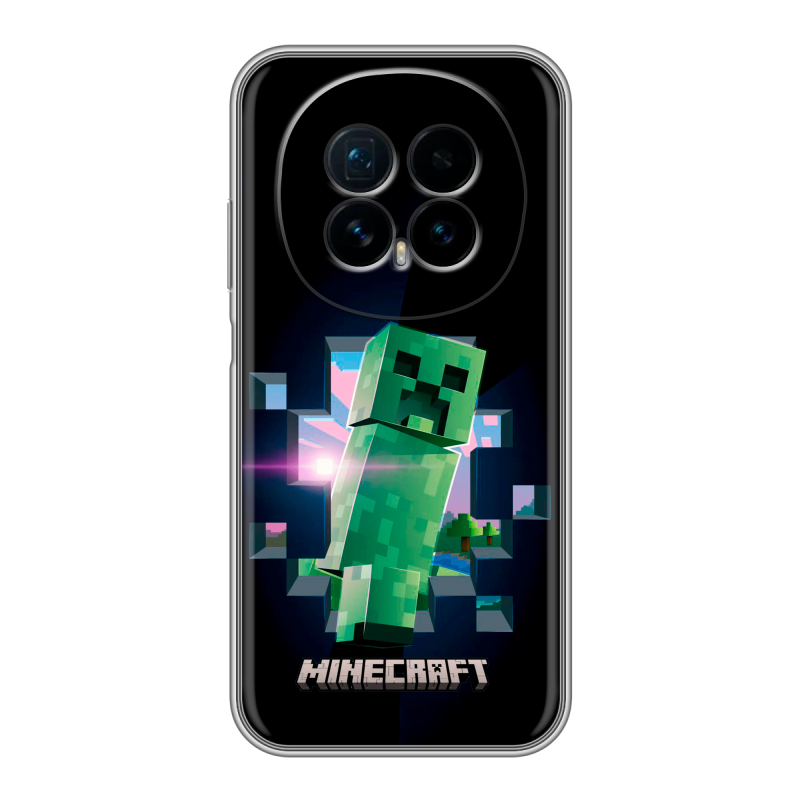 Силиконовый чехол на Honor Magic 8 с принтом Майнкрафт Minecraft Силиконовый чехол на Honor Magic 8 с принтом Майнкрафт Minecraft