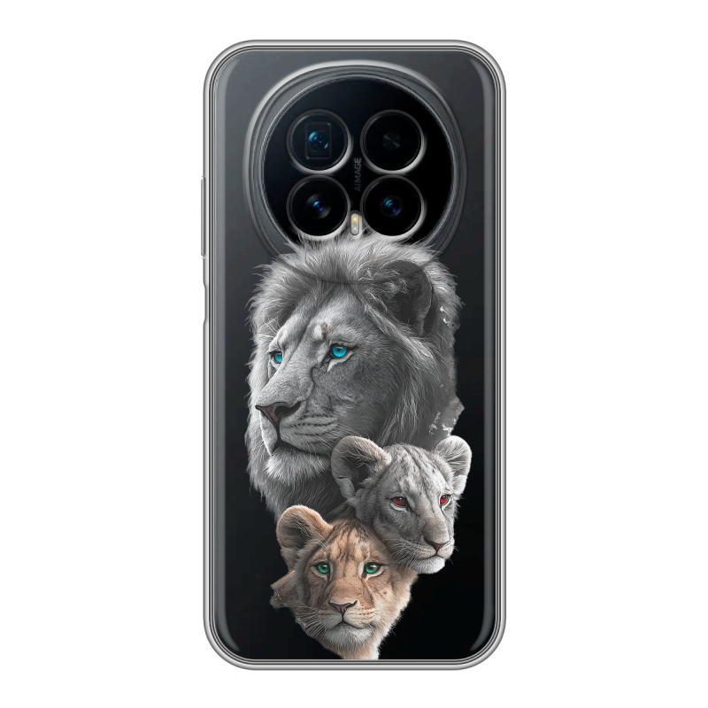 Силиконовый чехол на Honor Magic 8 с принтом Львы Силиконовый чехол на Honor Magic 8 с принтом Львы