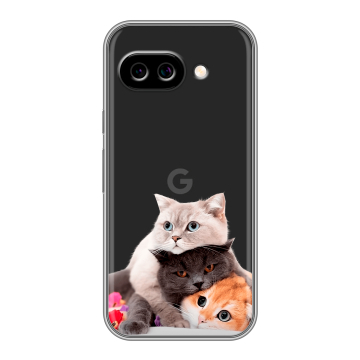 Силиконовый чехол на Google Pixel 9A с принтом Кошки