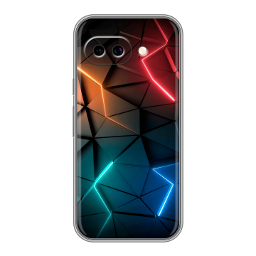 Силиконовый чехол на Google Pixel 9A с принтом Абстракция неон