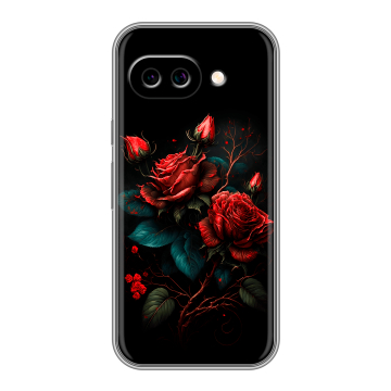 Силиконовый чехол на Google Pixel 9A с принтом Розы красные