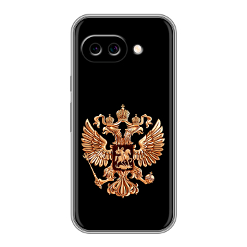 Силиконовый чехол на Google Pixel 9A с принтом Герб России золотой Силиконовый чехол на Google Pixel 9A с принтом Герб России золотой