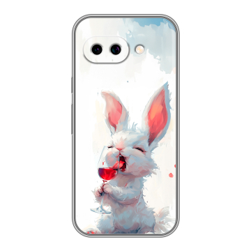 Силиконовый чехол на Google Pixel 9A с принтом кролик зайчик Силиконовый чехол на Google Pixel 9A с принтом кролик зайчик