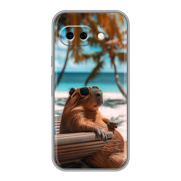 Силиконовый чехол на Google Pixel 9A с принтом Капибара
