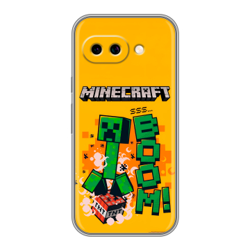 Силиконовый чехол на Google Pixel 9A с принтом Майнкрафт Minecraft Силиконовый чехол на Google Pixel 9A с принтом Майнкрафт Minecraft