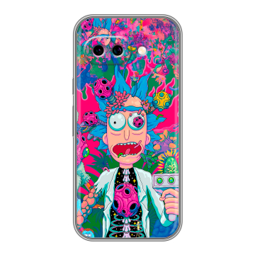 Силиконовый чехол на Google Pixel 9A с принтом Рик и Морти Rick Morty Силиконовый чехол на Google Pixel 9A с принтом Рик и Морти Rick Morty