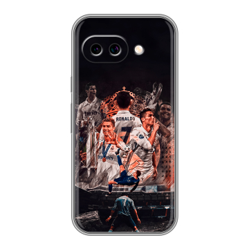 Силиконовый чехол на Google Pixel 9A с принтом Реал Роналдо Real Ronaldo Силиконовый чехол на Google Pixel 9A с принтом Реал Роналдо Real Ronaldo