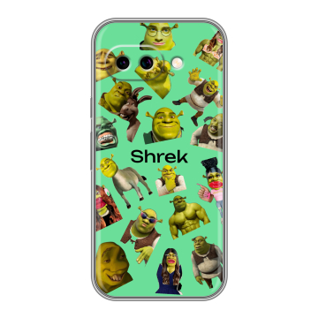 Силиконовый чехол на Google Pixel 9A с принтом Шрек Shrek Силиконовый чехол на Google Pixel 9A с принтом Шрек Shrek