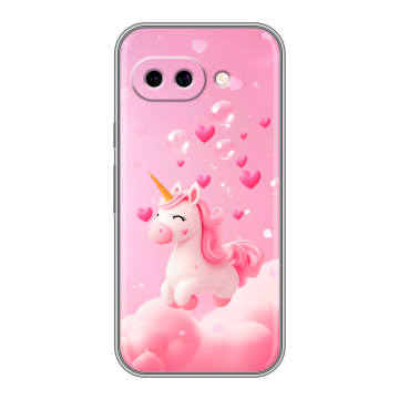 Силиконовый чехол на Google Pixel 9A с принтом Единорог
