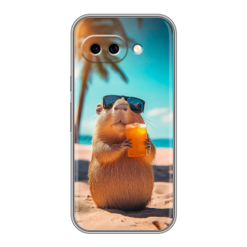 Силиконовый чехол на Google Pixel 9A с принтом Капибара Силиконовый чехол на Google Pixel 9A с принтом Капибара