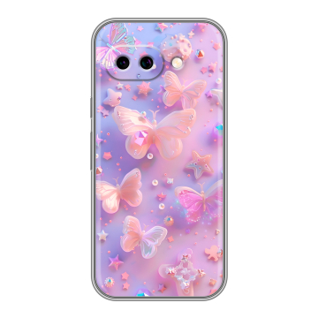 Силиконовый чехол на Google Pixel 9A с принтом Бабочки Силиконовый чехол на Google Pixel 9A с принтом Бабочки