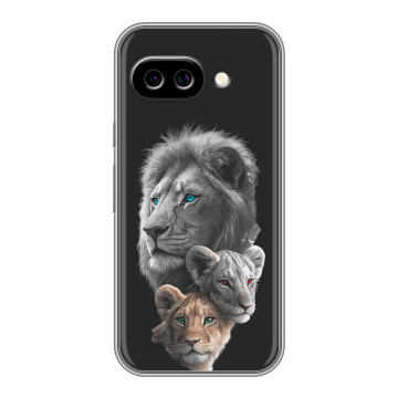 Силиконовый чехол на Google Pixel 9A с принтом Львы Силиконовый чехол на Google Pixel 9A с принтом Львы