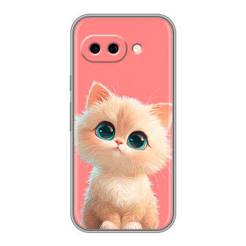 Силиконовый чехол на Google Pixel 9A с принтом Розовый котенок Силиконовый чехол на Google Pixel 9A с принтом Розовый котенок