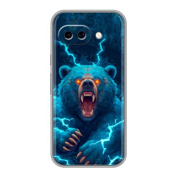 Силиконовый чехол на Google Pixel 9A с принтом Медведь Силиконовый чехол на Google Pixel 9A с принтом Медведь