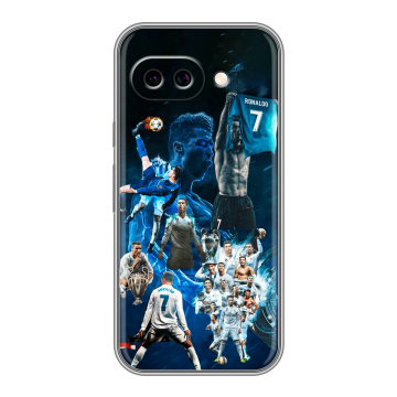 Силиконовый чехол на Google Pixel 9A с принтом Реал Роналдо Силиконовый чехол на Google Pixel 9A с принтом Реал Роналдо