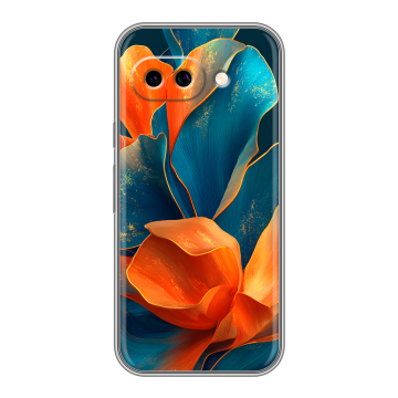 Силиконовый чехол на Google Pixel 9A с принтом Цветы Силиконовый чехол на Google Pixel 9A с принтом Цветы