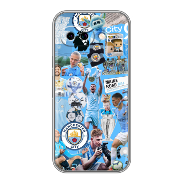 Силиконовый чехол на Google Pixel 9A с принтом Man City Манчестер Сити