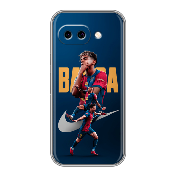 Силиконовый чехол на Google Pixel 9A с принтом Барселона Barca Yamal 