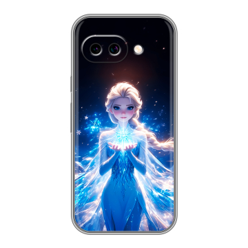 Силиконовый чехол на Google Pixel 9A с принтом Холодное сердце Frozen