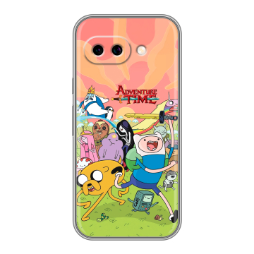 Силиконовый чехол на Google Pixel 9A с принтом Adventure time Время приключений