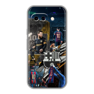 Силиконовый чехол на Google Pixel 9A с принтом Messi Barcelona
