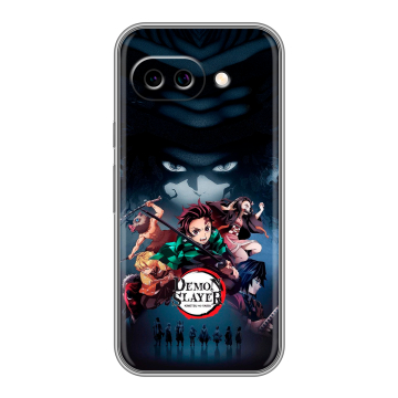 Силиконовый чехол на Google Pixel 9A с принтом Demon Slayer Клинок рассекающий демонов Силиконовый чехол на Google Pixel 9A с принтом Demon Slayer Клинок рассекающий демонов