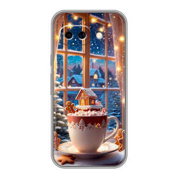 Силиконовый чехол на Google Pixel 9A с принтом Новый год