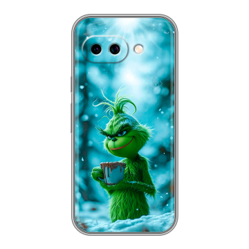 Силиконовый чехол на Google Pixel 9A с принтом Новый год гринч