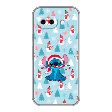 Силиконовый чехол на Google Pixel 9A с принтом Стич Новый год