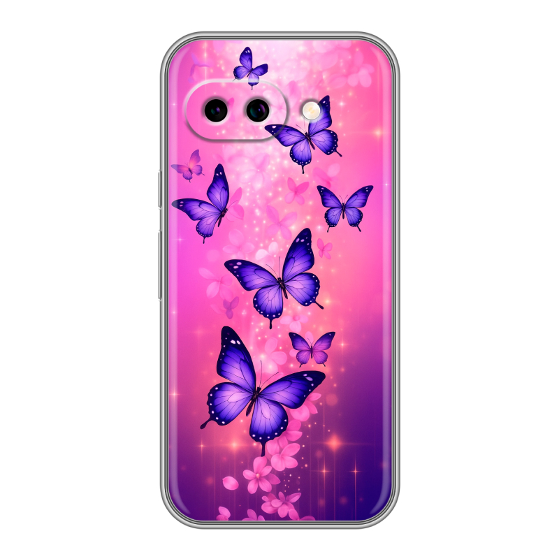 Силиконовый чехол на Google Pixel 9A с принтом Бабочки Силиконовый чехол на Google Pixel 9A с принтом Бабочки