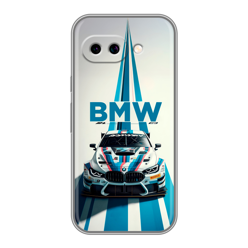 Силиконовый чехол на Google Pixel 9A с принтом БМВ BMW Силиконовый чехол на Google Pixel 9A с принтом БМВ BMW