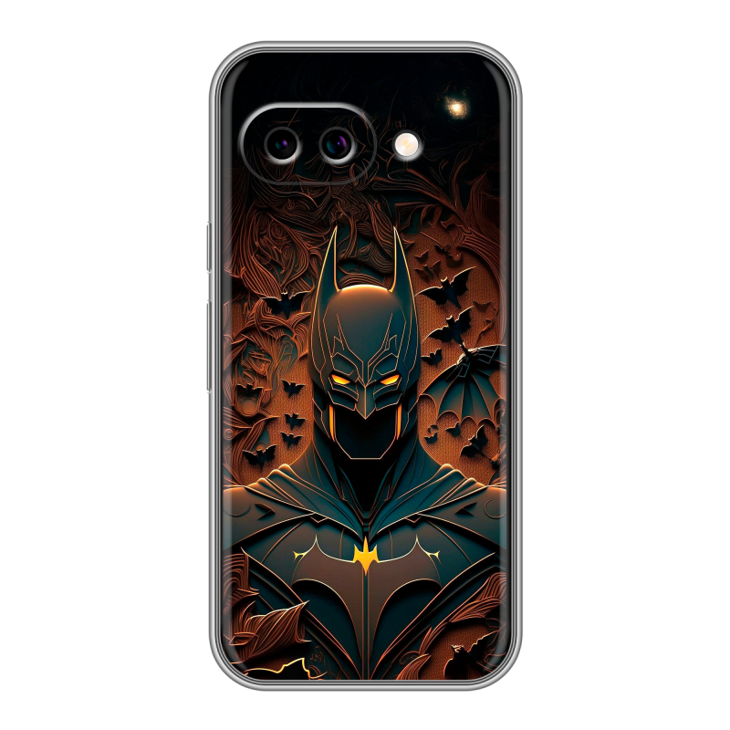 Силиконовый чехол на Google Pixel 9A с принтом Batman Бэтмен Силиконовый чехол на Google Pixel 9A с принтом Batman Бэтмен