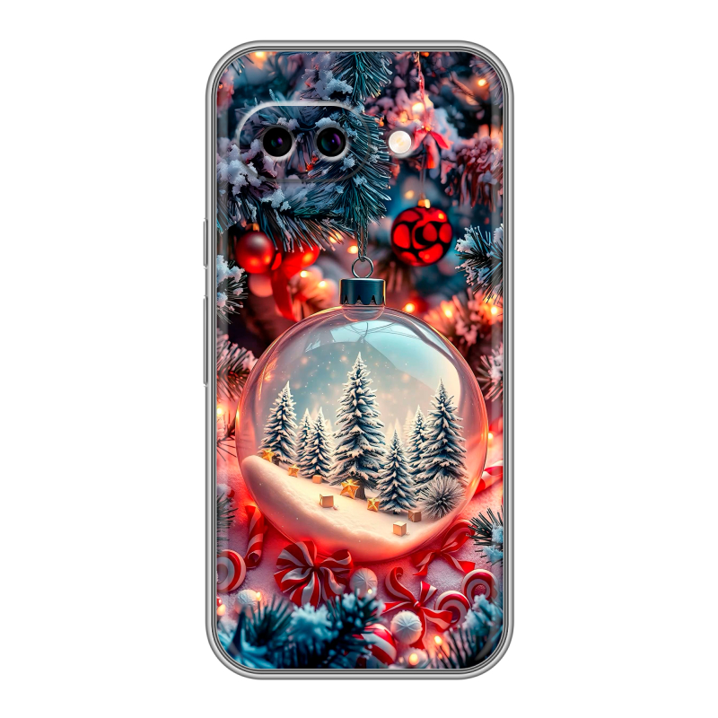 Силиконовый чехол на Google Pixel 9A с принтом Новый год Силиконовый чехол на Google Pixel 9A с принтом Новый год