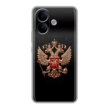 Силиконовый чехол на Vivo V60 Lite с принтом Герб России Силиконовый чехол на Vivo V60 Lite с принтом Герб России